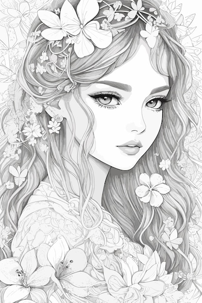 https://img.freepik.com/vecteurs-premium/dessin-fille-fleurs-son-visage_605379-1621.jpg