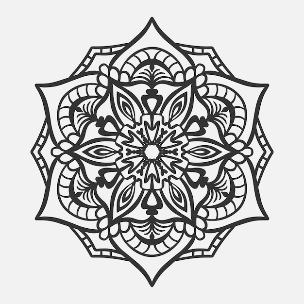 Dessin De Fleur De Lotus Mandala Dessiné à La Main 7