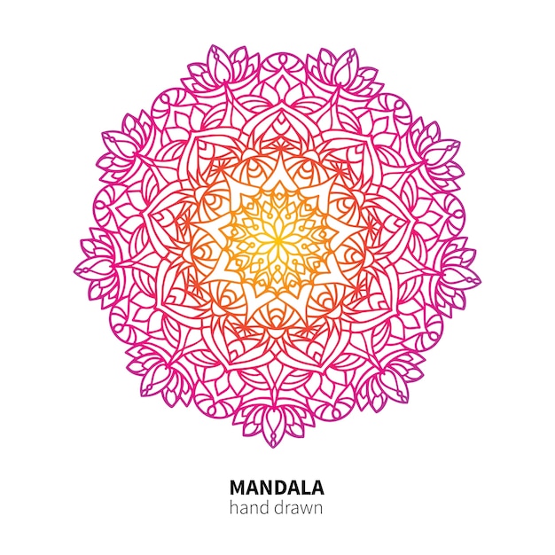 Dessin De Fleurs De Mandala.