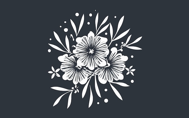 Dessin Floral Décoratif Vectoriel Gratuit Illustration Vectorielle Florale