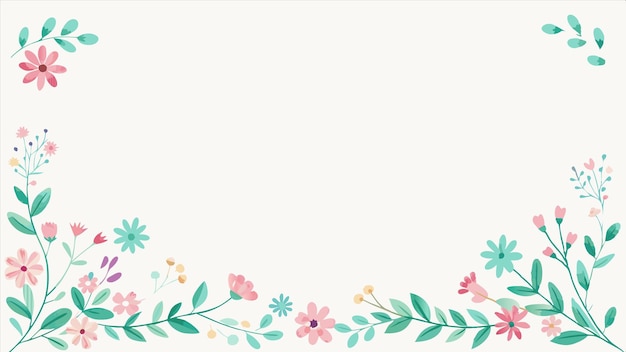 un dessin floral avec des fleurs dessus