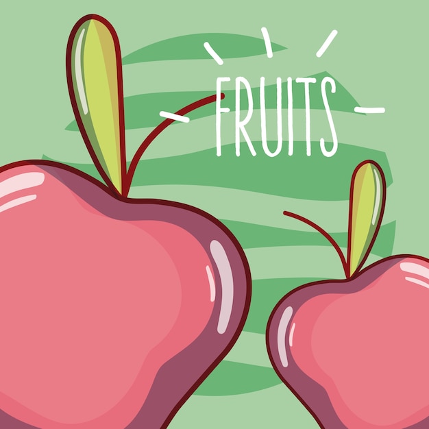 Dessin de fruits de pommes