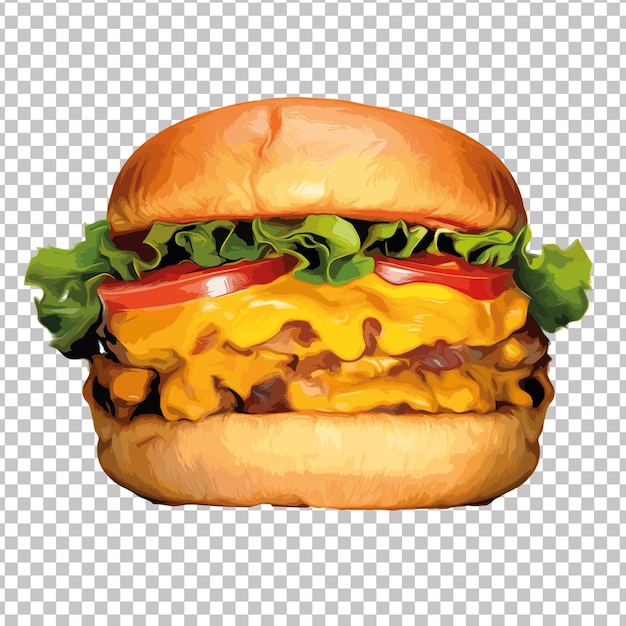 Un Dessin D'un Hamburger Avec Une Image D'un Cheeseburger