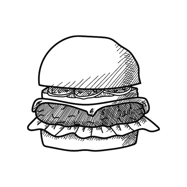 Dessin D'un Hamburger à Manger