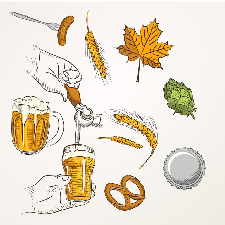 Vecteur dessin et illustration de bière en vecteur
