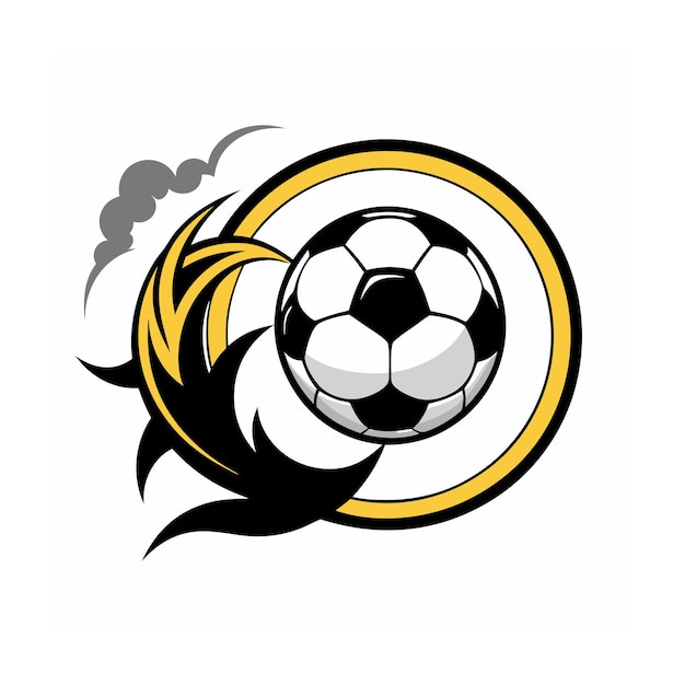Un dessin d'une illustration vectorielle d'une balle de football