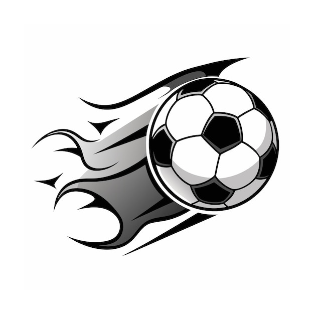 Un dessin d'une illustration vectorielle d'une balle de football