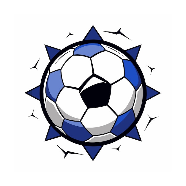 Un dessin d'une illustration vectorielle d'une balle de football