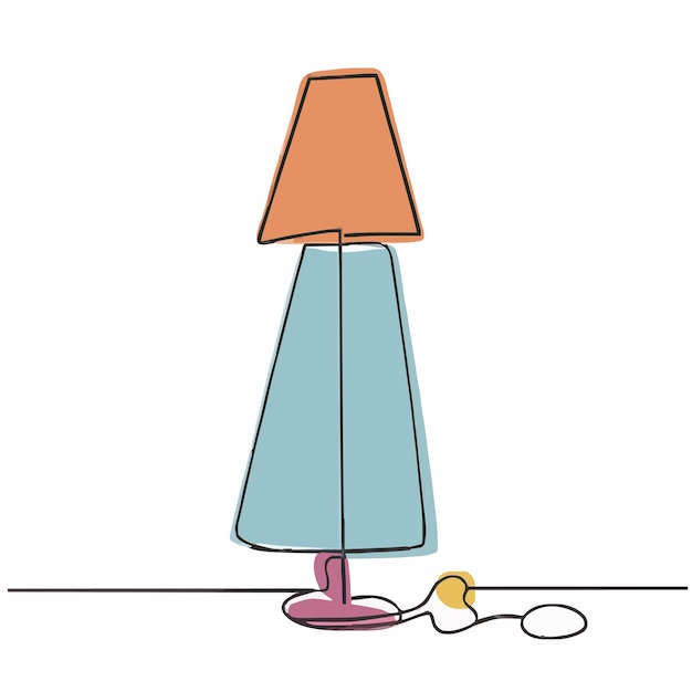 Un Dessin D'une Lampe Et Une Lampe Avec Une Boule Dessus