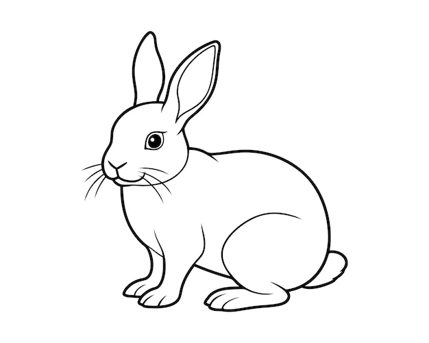 un dessin d'un lapin avec le mot lapin dessus