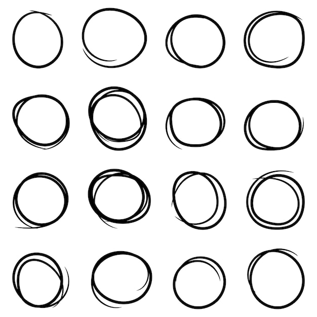 Dessin de ligne de cercle dessiné à la main
