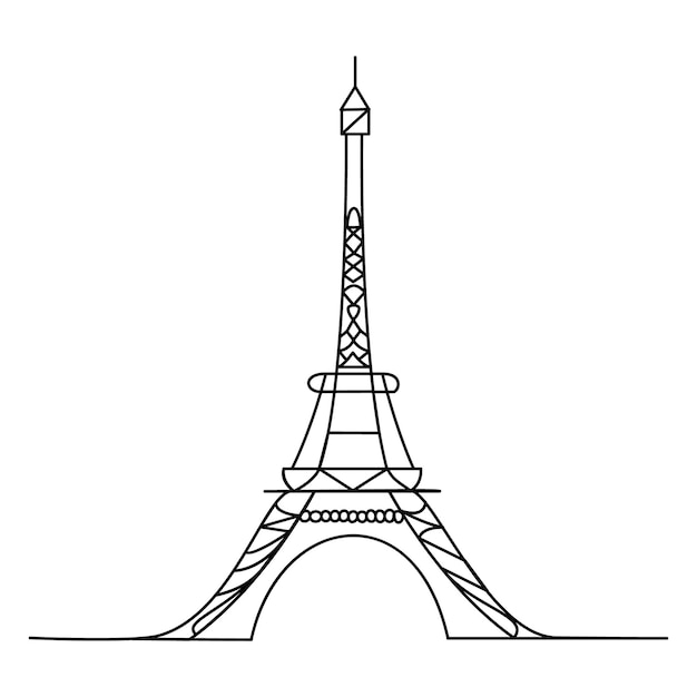 Un dessin de ligne continue dans de nombreux objets