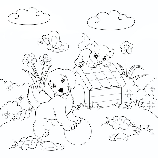 Le dessin d'un livre de coloriage d'animaux 2