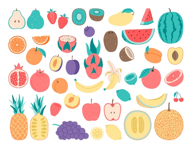 Dessin à La Main Doodle, Fruits.