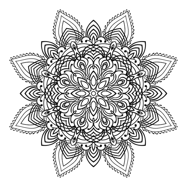 Dessin à La Main élément De Mandala Zentangle