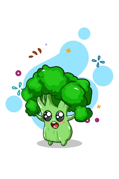 Dessin à La Main Illustration De Brocoli Mignon