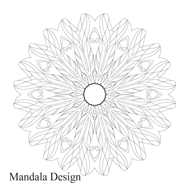 Dessin de mandala à partir d&#39;un livre à colorier