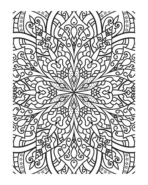 Vecteur dessin de mandala pour la page de coloration