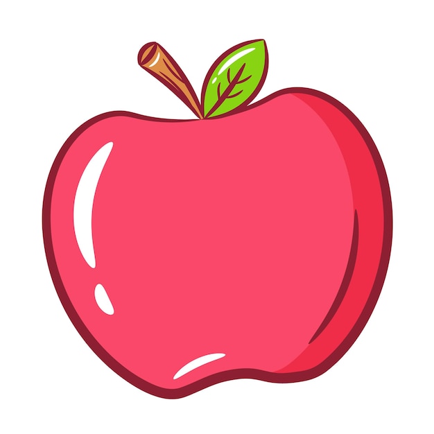 Dessin Mignon De Pomme Pour La Carte Flash De L'école