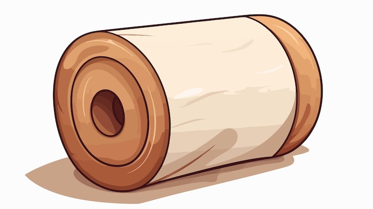 Vecteur un dessin d'un morceau de bois avec un crayon dessus
