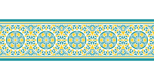 dessin à motifs colorés à la bordure
