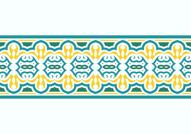 dessin à motifs colorés à la bordure