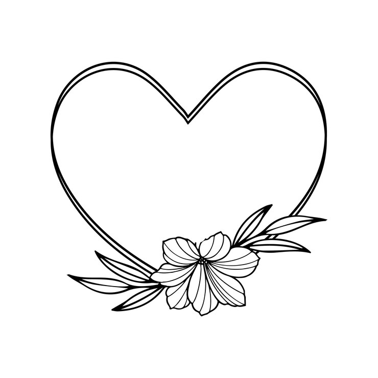 Vecteur un dessin noir et blanc de roses et de feuilles