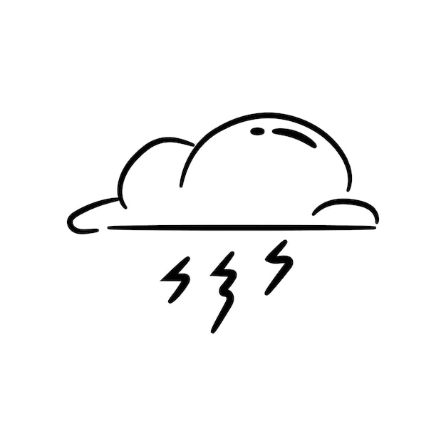 un dessin d'un nuage avec les chiffres 4 dessus