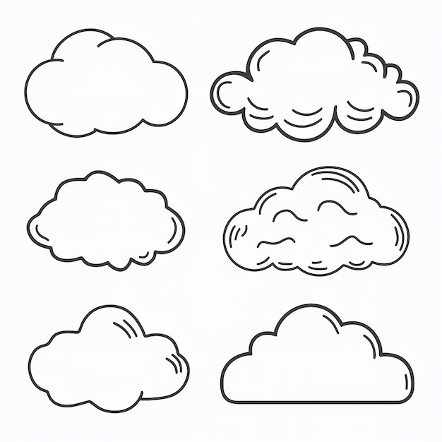 Un Dessin D'un Nuage Qui A Un Nuage Dessus