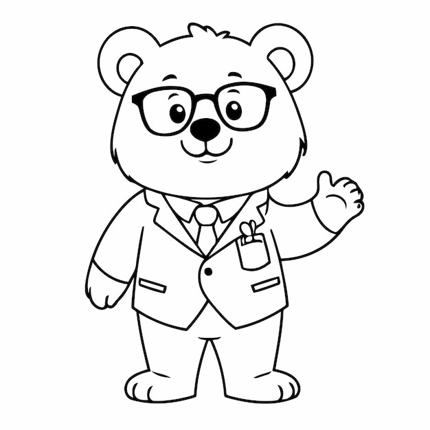 Dessin D'ours De Dessin Animé Pour Des Livres Pour Tout-petits