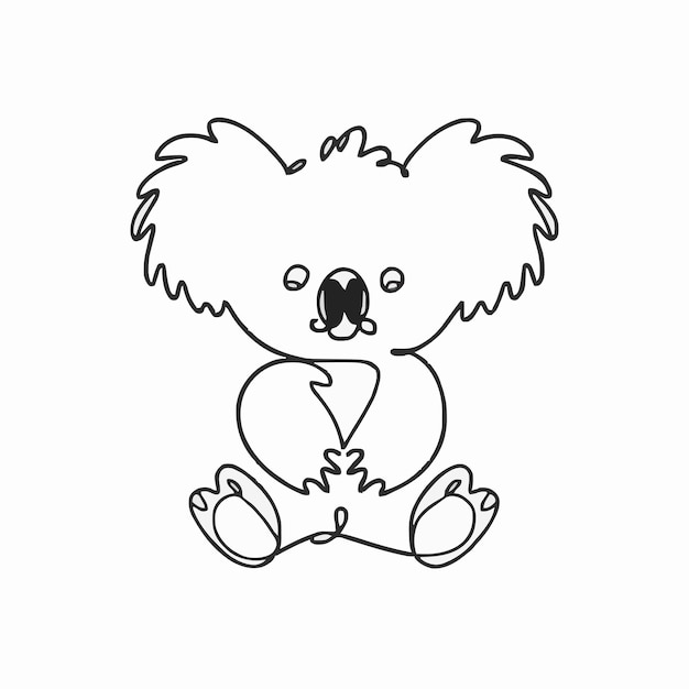 Vecteur un dessin d'un ours en peluche avec des yeux et des pieds dessus