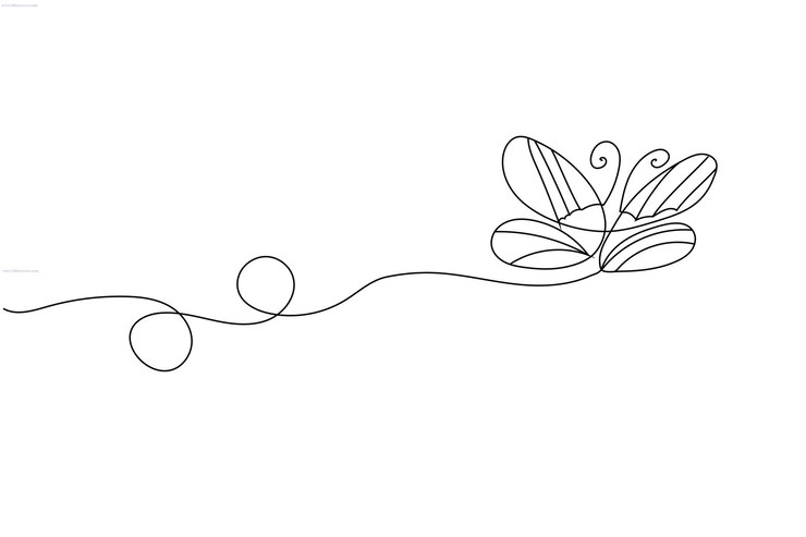 Vecteur un dessin d'un papillon avec un papillon dessus