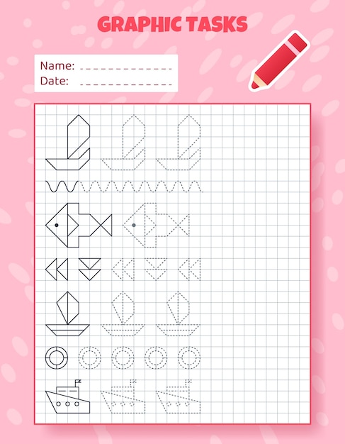 Dessin Par Cellules Jeu éducatif Pour Les Enfants D'âge Préscolaire Fiches D'exercices Pour Pratiquer Les Compétences Motrices