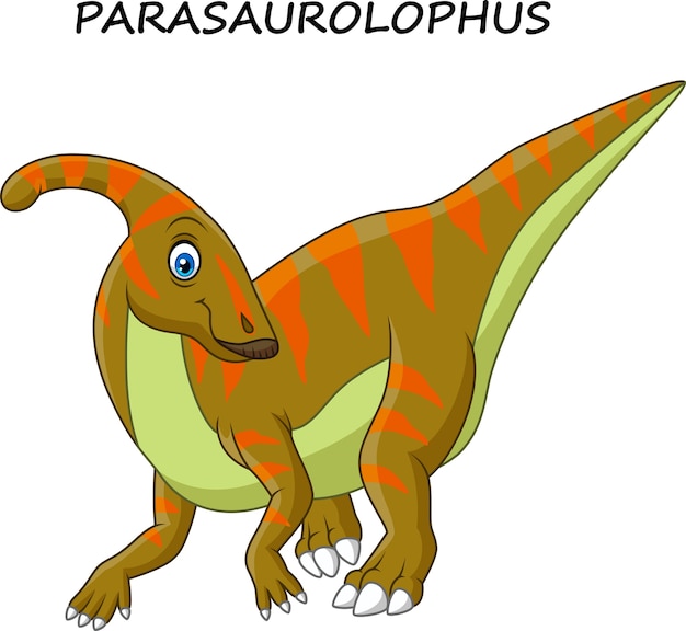 Dessin Parasaurolophus Isolé Sur Fond Blanc