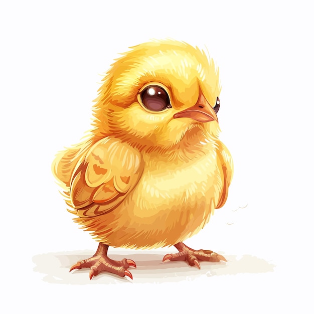 un dessin d'un poulet jaune avec une fleur dessus