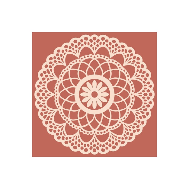 un dessin rose et blanc avec un dessin de fleur sur le fond