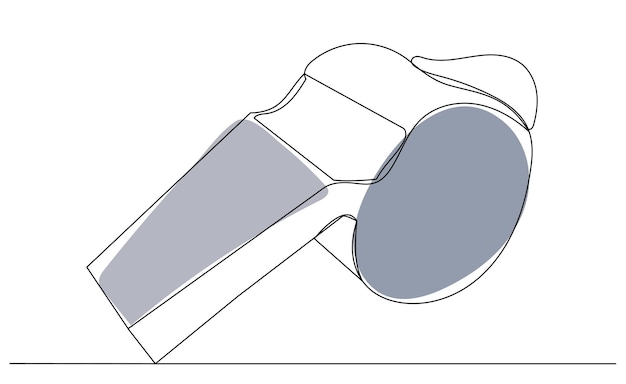 Vecteur dessin de sifflet par un vecteur de croquis de ligne continue