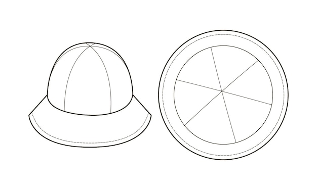 Dessin Technique De Mode Du Chapeau Panama