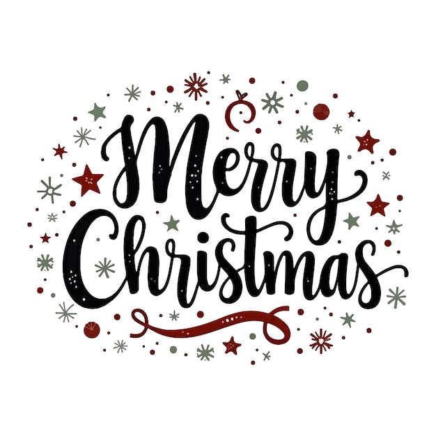 Dessin de typographie de lettres de joyeux Noël