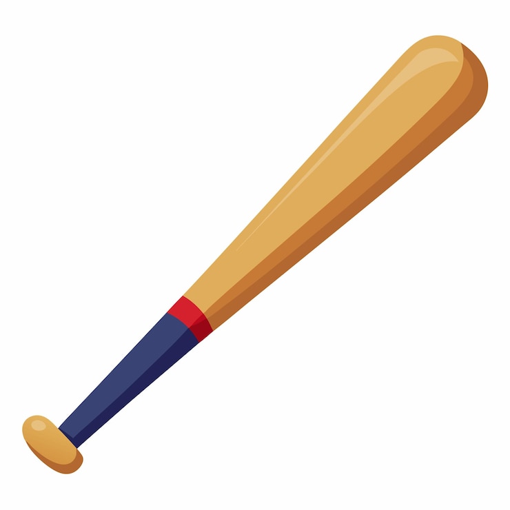 Vecteur un dessin vectoriel d'un baseball de dessin animé
