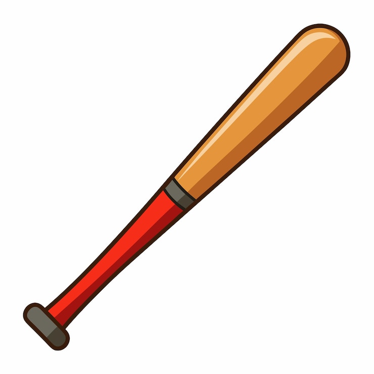 Vecteur un dessin vectoriel d'un baseball de dessin animé