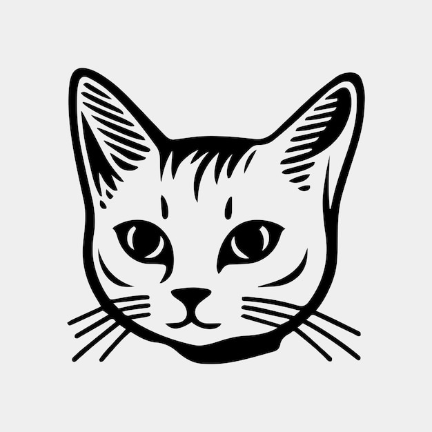 dessin vectoriel de chat mignon isolé sur blanc