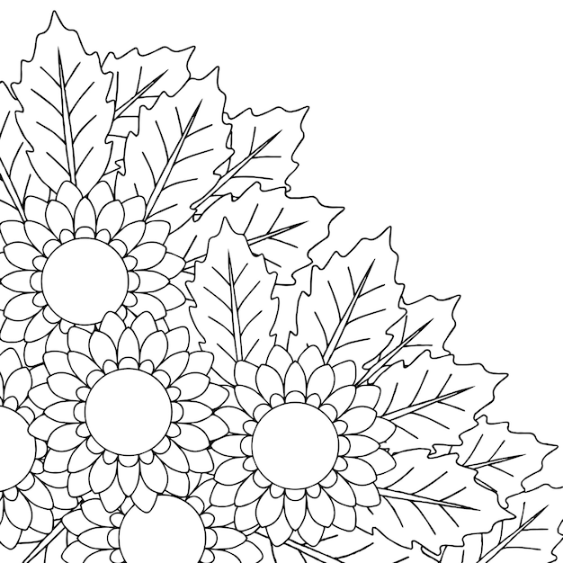 Dessin Vectoriel Coloriage Fleur Soleil Contour