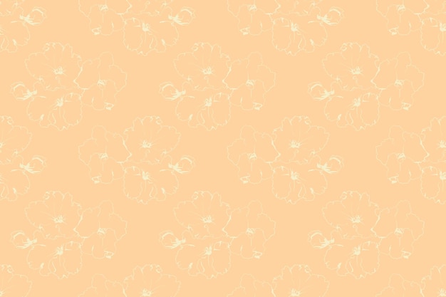 Dessin vectoriel de motif floral dessiné à la main Dessin de fleur Ornement simple