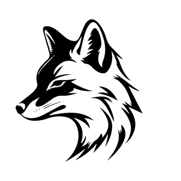 dessin vectoriel de la silhouette du renard