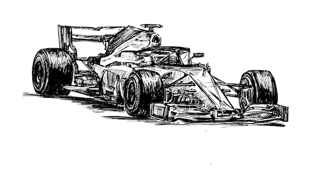 Dessin Voiture De Course Dessiner à La Main