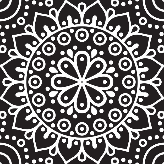 dessiné à la main dessin de fleurs de lotus mandala colorées