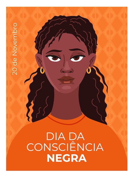 Vecteur dessiné à la main dia da consciencia negra