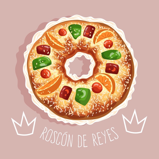 Dessiné à La Main Roscon De Reyes Illustré