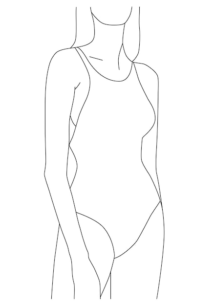 Dessiner Une Ligne Du Corps Féminin Figure Féminine